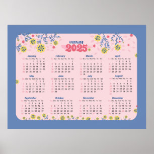 Blumenkalender 2025 poster