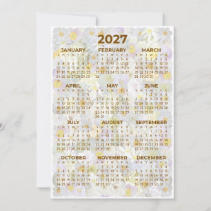 Blumenkalender 2027 mit Pastellblumen Einladung