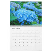 Blumenkalender Blaue Hortensien Gelbe Sonnenblumen Kalender (Mär 2027)