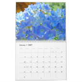Blumenkalender Blaue Hydrangeas Gelbe Sonnenblumen Kalender (Jan 2027)