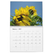 Blumenkalender Blaue Hydrangeas Gelbe Sonnenblumen Kalender (Feb 2027)