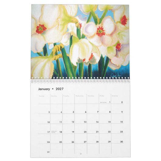 Blumenkalender des Aquarells 2013 Kalender (Jan 2027)