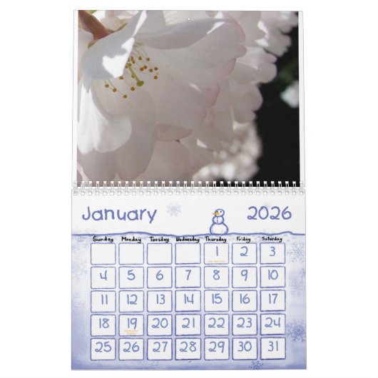 Blumenkalender Kalender (Jan 2026)