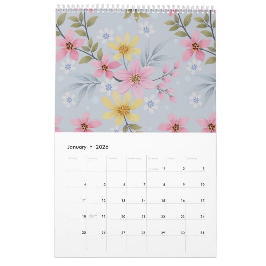 Blumenkalender Kalender (Jan 2026)