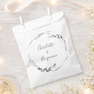 Blumenkalligrafie Custom Wedding Geschenktütchen