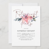 Blumenkalligrafie Elegantes Party für moderne Alte Einladung (Vorderseite)