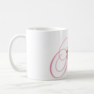 Blumenkalligrafie Letter A-Tasse Kaffeetasse