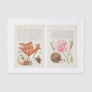 Blumenkalligrafie Seidenpapier