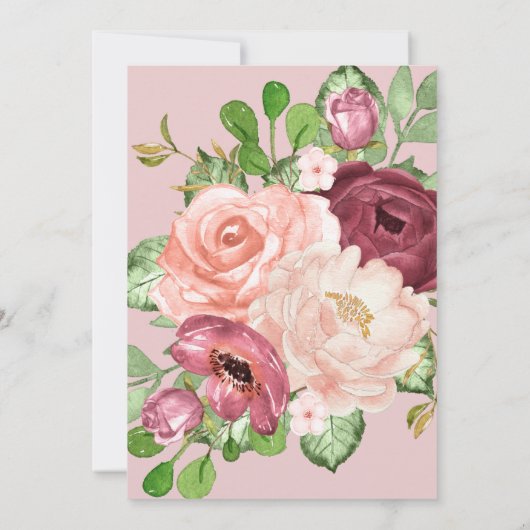 Blumenkalligraphie-Babydusche auf Anfrage (Rückseite)