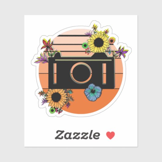 Blumenkamera Aufkleber (Blatt)