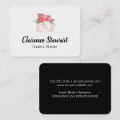 Blumenkamera Visitenkarte (Vorne/Hinten)