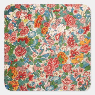 Blumenkäppchen Quadratischer Aufkleber