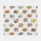 Blumenkarneval Fleecedecke (Vorderseite (Horizontal))