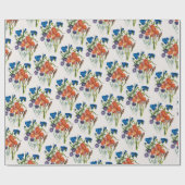 Blumenkarneval Geschenkpapier (Flach)