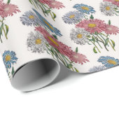 Blumenkarneval Geschenkpapier (Rolleneckpunkt)