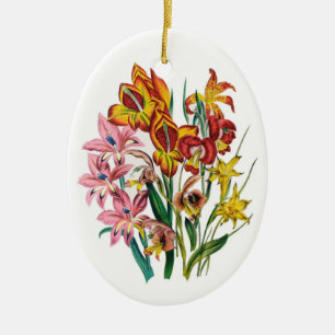 Blumenkarneval Keramik Ornament