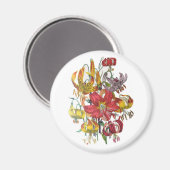 Blumenkarneval Magnet (Vorderseite/Rückseite)