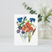 Blumenkarneval Postkarte (Stehend Vorderseite)