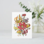 Blumenkarneval Postkarte (Stehend Vorderseite)