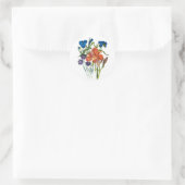 Blumenkarneval Runder Aufkleber (Tasche)
