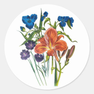 Blumenkarneval Runder Aufkleber