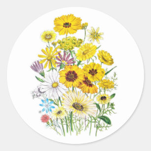 Blumenkarneval Runder Aufkleber