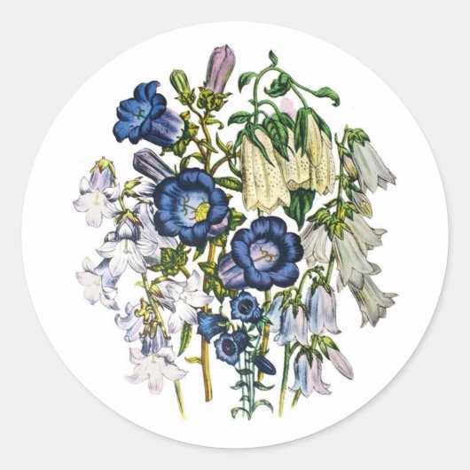 Blumenkarneval Runder Aufkleber (Vorderseite)