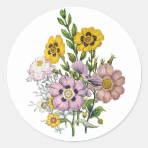 Blumenkarneval Runder Aufkleber