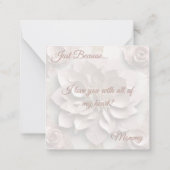 Blumenkarte der Dusty-Rose - jeder Anlass Mitteilungskarte (Rückseite)