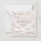 Blumenkarte der Dusty-Rose - jeder Anlass Mitteilungskarte (Rückseite)