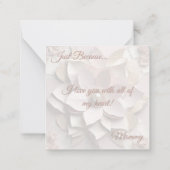 Blumenkarte der Dusty-Rose - jeder Anlass Mitteilungskarte (Rückseite)