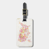 Blumenkarte der USA Gepäckanhänger (Vorderseite vertikal)