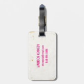 Blumenkarte der USA Gepäckanhänger (Rückseite vertikal)