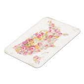 Blumenkarte der USA Magnet (Linke Seite)