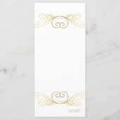 Blumenkarte des Hochzeitstiefels Menükarte (Rückseite)