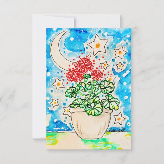 Blumenkarte Einladung (Vorderseite)