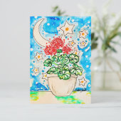 Blumenkarte Einladung (Stehend Vorderseite)
