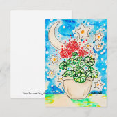 Blumenkarte Einladung (Vorne/Hinten)