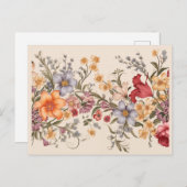 Blumenkarte Feiertagspostkarte (Vorne/Hinten)