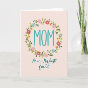 Blumenkarte für die beste Freundin der Mutter Karte