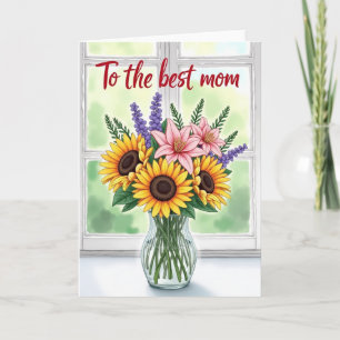 Blumenkarte für die beste Mama Karte
