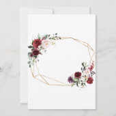 Blumenkarte für die Hochzeitsempfehlung Einladung (Rückseite)