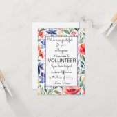 Blumenkarte für Freiwillige Karte (Vorderseite/Rückseite Beispiel)