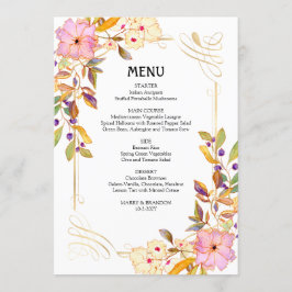 Blumenkarte für Frühjahr Menükarte