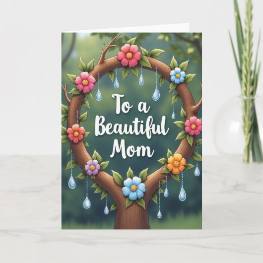 Blumenkarte für Mama Karte (Vorderseite)