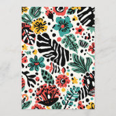 Blumenkarte für modernes Design Menükarte (Rückseite)