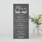 Blumenkarte für Schwarze Halbpension Menükarte (Stehend Vorderseite)