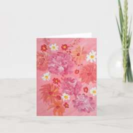 Blumenkarte für Sunset-Rose Dankeskarte