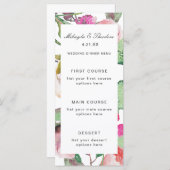 Blumenkarte für Wasserfarben Menükarte (Vorne/Hinten)