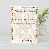 Blumenkarte, gelbe Kleidung Einladung (Stehend Vorderseite)